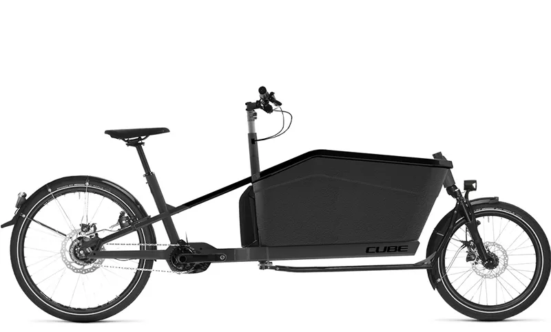 2021 Cube Cargo Dual Hybrid Electric Cargo Bike in Grey