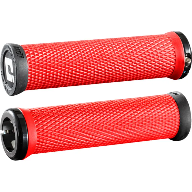 Odi Elite Motion Mountain Bike 130mm Lock On Grips in Red